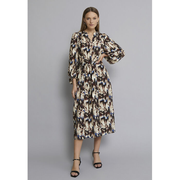 Minus MSCassandra Midi Dress Madder brown print