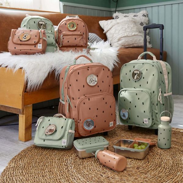 Laessig Happy Prints Lunchbox Caramel Roestvrijstaal