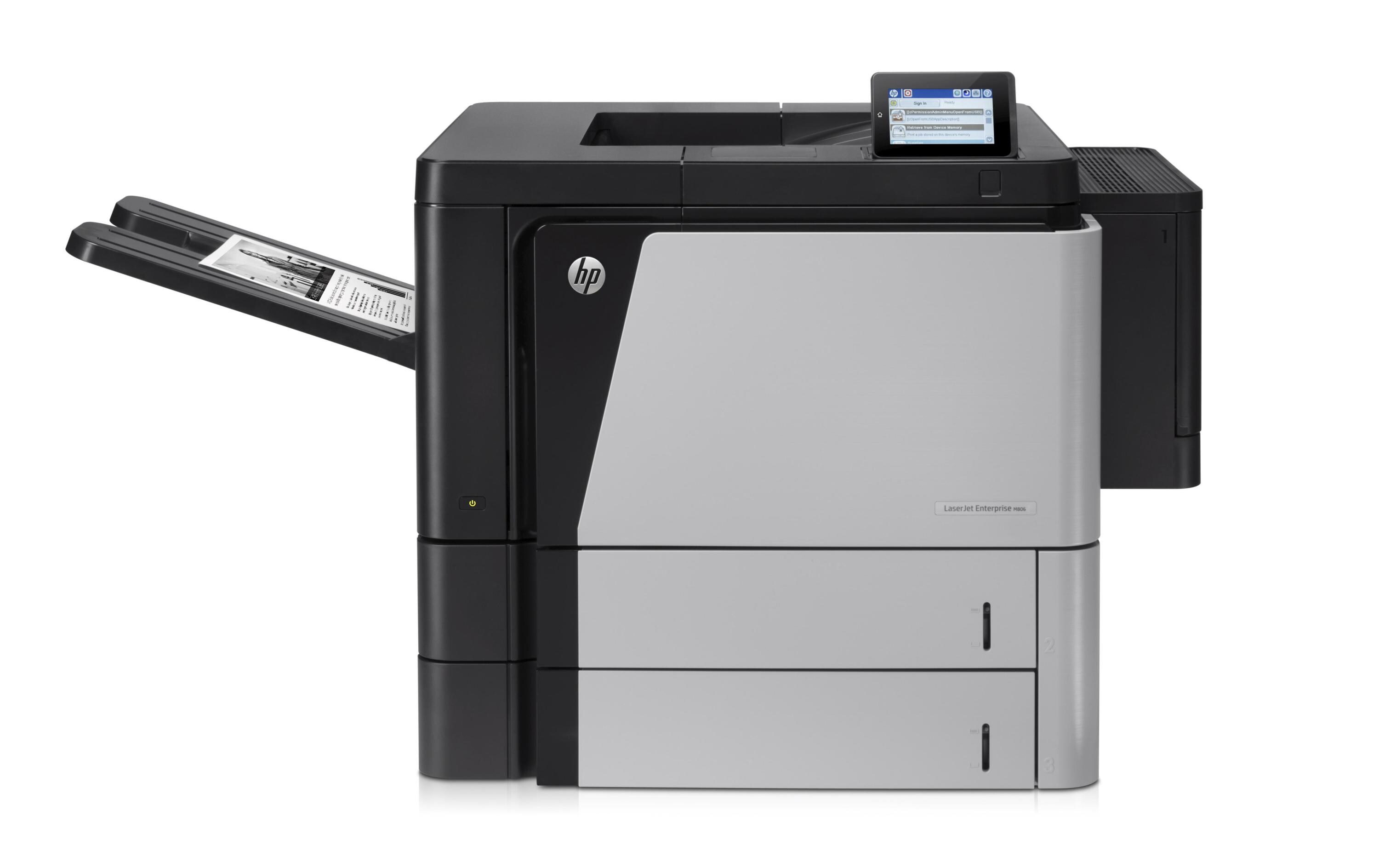 Drucker LaserJet Enterprise M806dn<br>Netzwerk- und Mobildruck-fähiger A3-Monolaser-Drucker