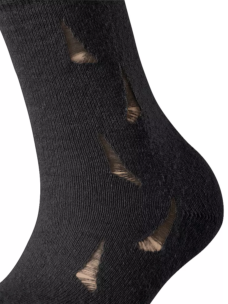 FALKE Socken DISTRESSED black schwarz