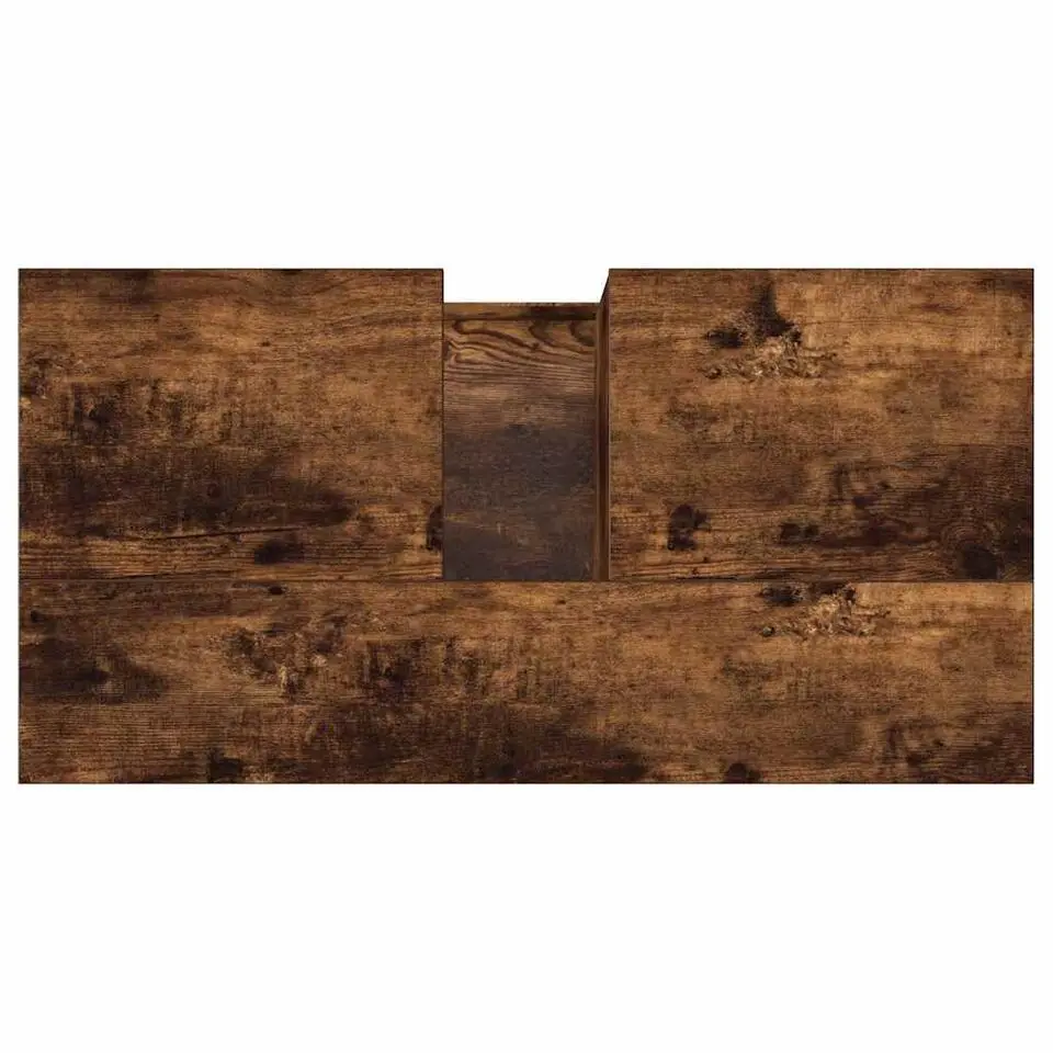 vidaXL - Gerookt eiken Wastafelonderkast - 1 deur 2 lades - Hout - 65x33x60 cm