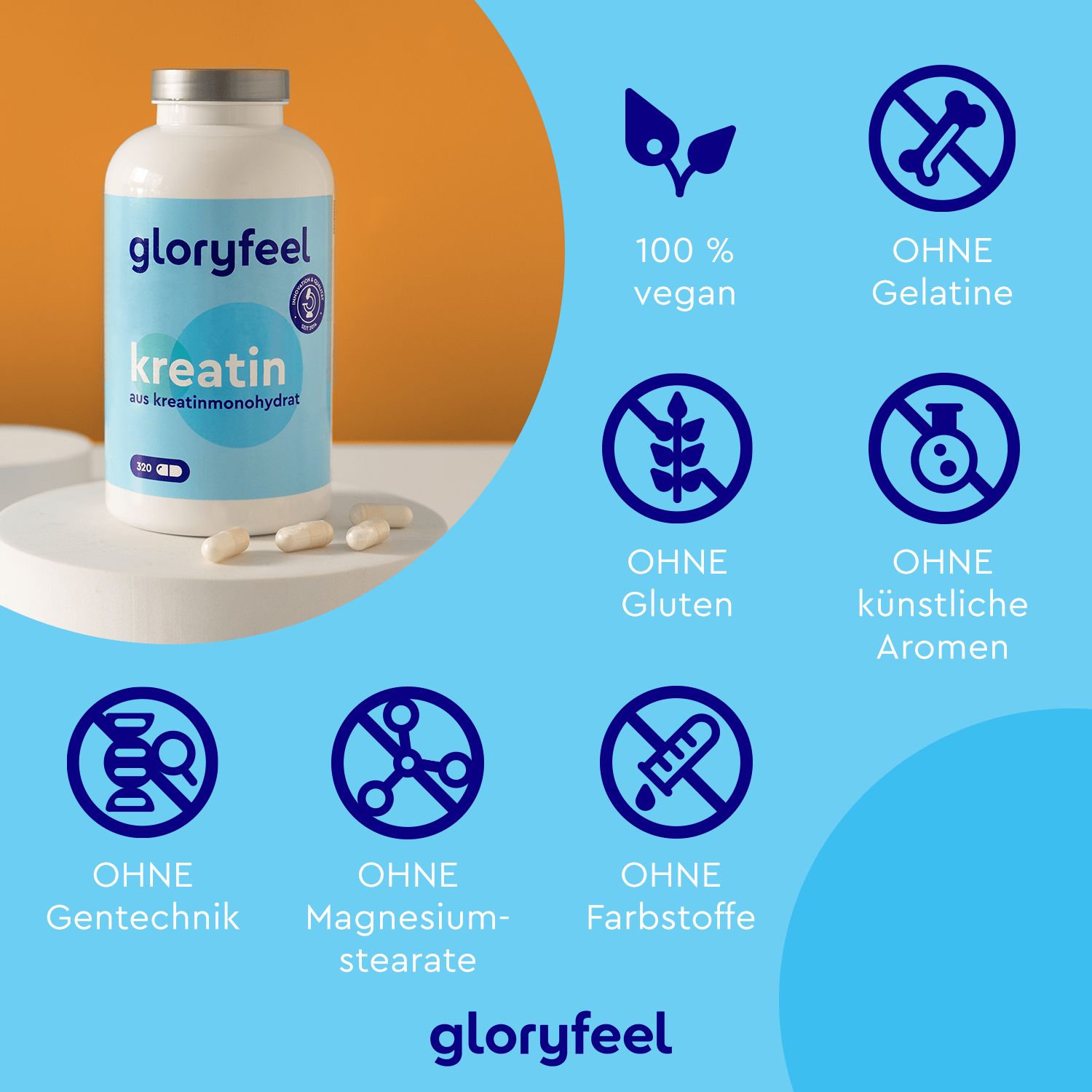 gloryfeel® Creatin Kapseln