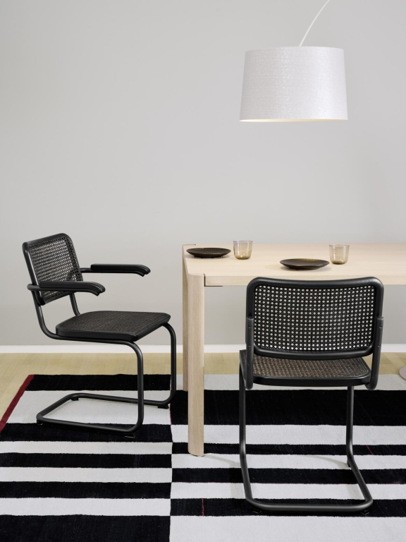 Thonet S64 V eetkamerstoel Dark Melange Black
