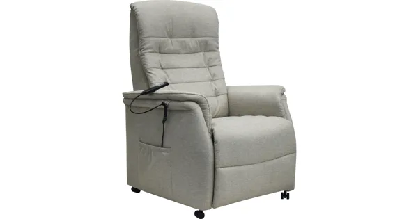 TV-Sessel Modica Stoff beige, Heizung und Aufstehhilfe