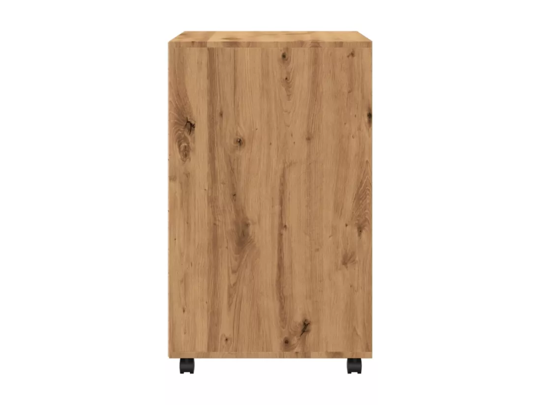 Armoire à roulettes chêne artisanal 60x48x81 cm bois ingénierie
