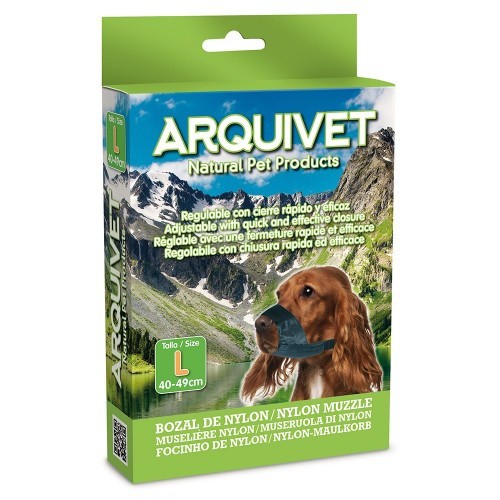 Focinheira de nylon para cães, preta