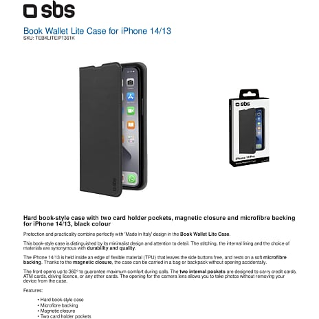 SBS iPhone 13 wallet - sort