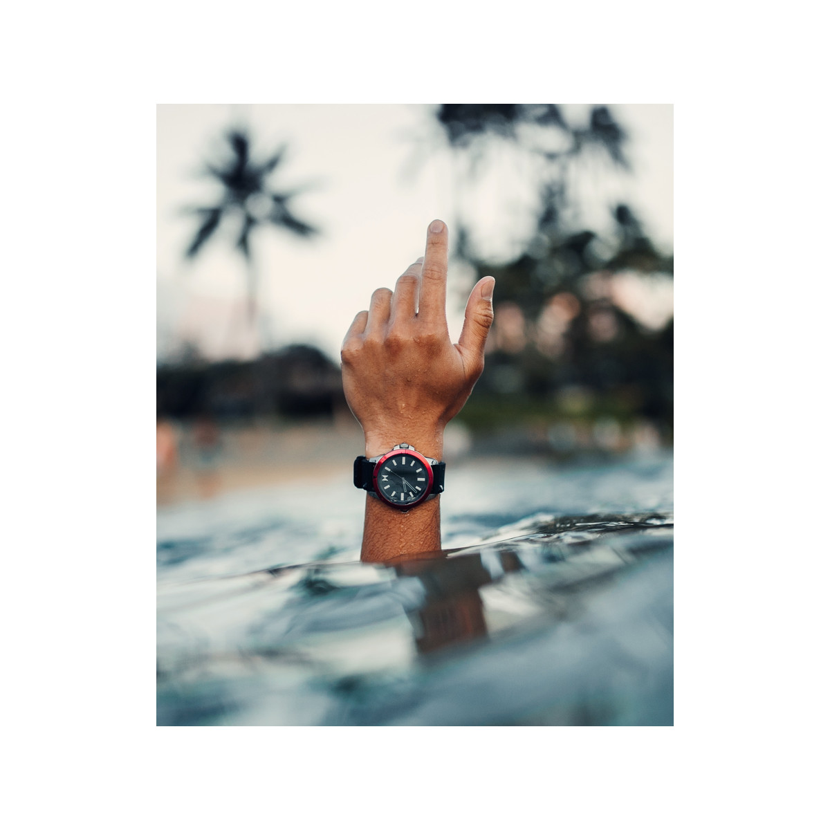 Montre MVMT homme acier silicone noir