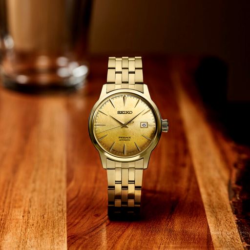 Seiko Presage Automatic Cocktail SRPK46J1 Herreur, Gold Plated, 41 mm