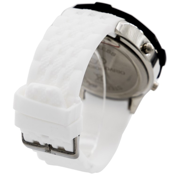Coffret montre Homme GIORGIO bracelet Silicone Blanc