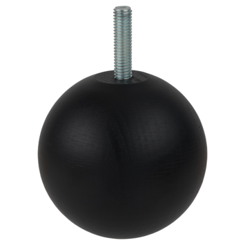 Duraline meubelpoot bol zwart Ø7 cm