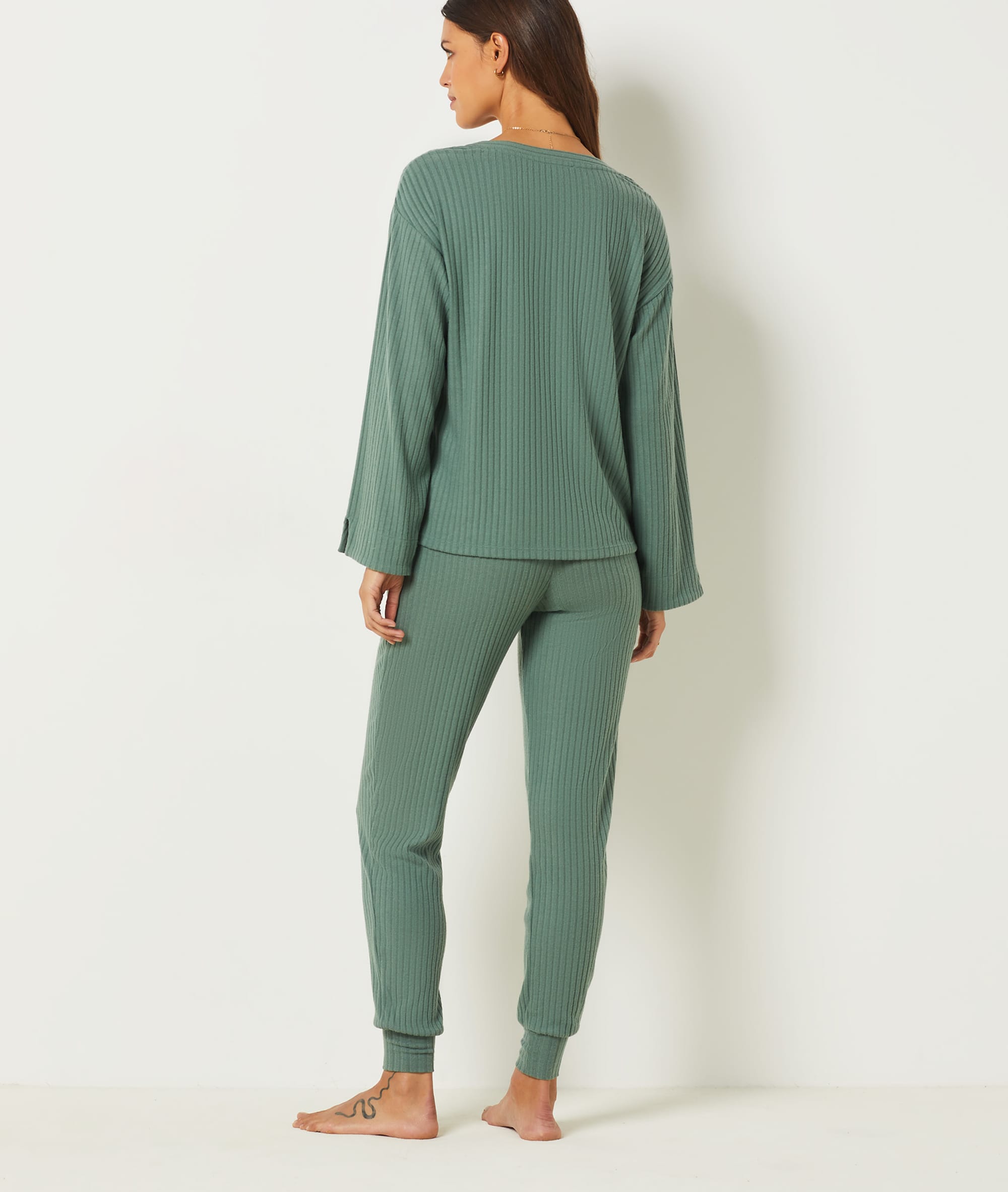 Pantalon de pyjama cotelé