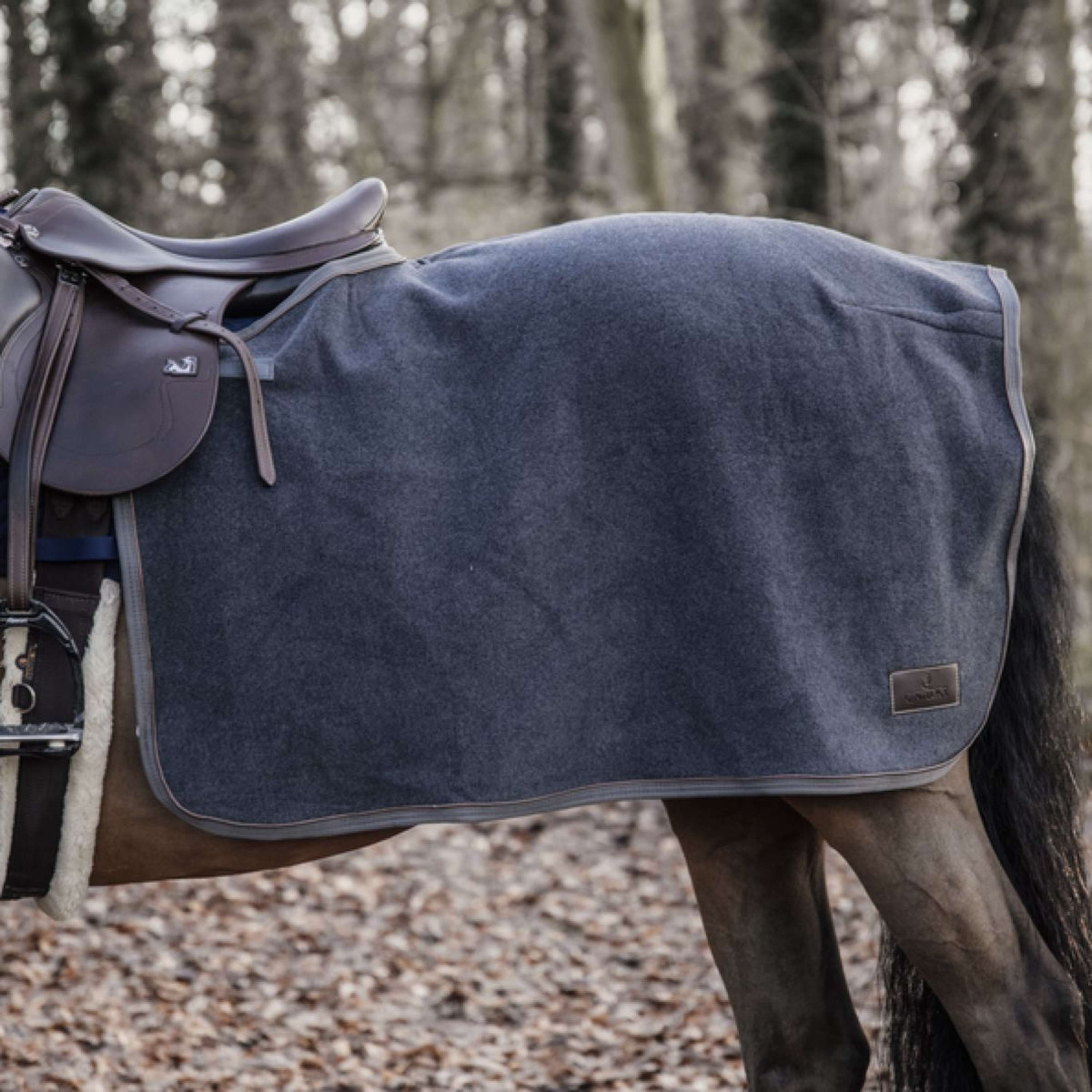 Kentucky Uitrijdeken Vierkant Heavy Fleece Donkergrijs