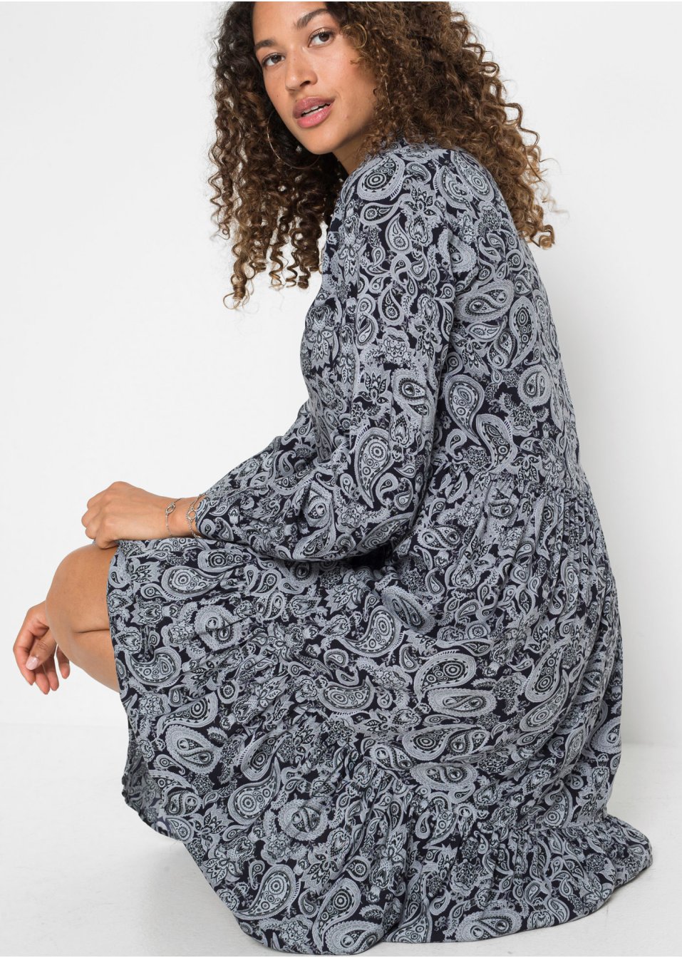 Robe midi à imprimé