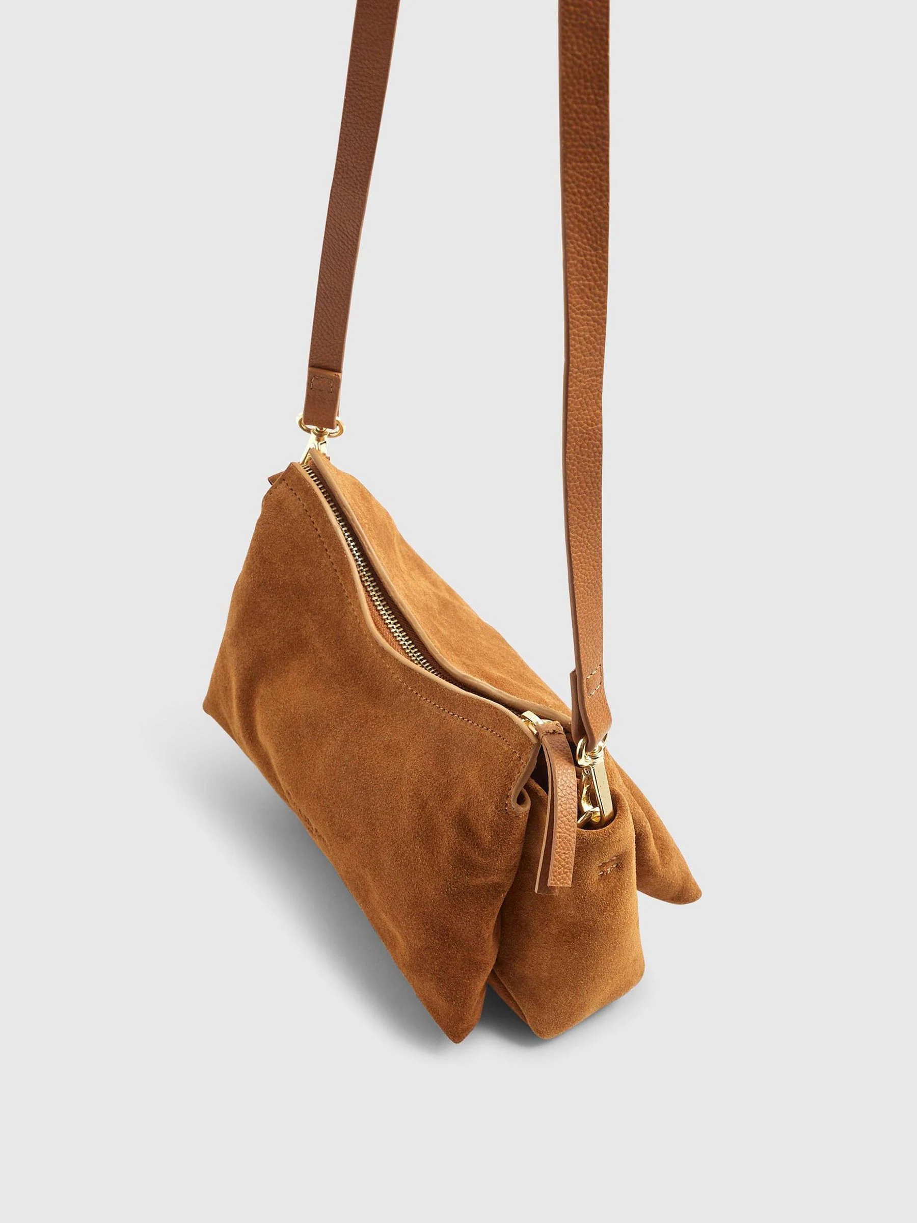 River Island Leather Triple Compartment Cross Body Bag