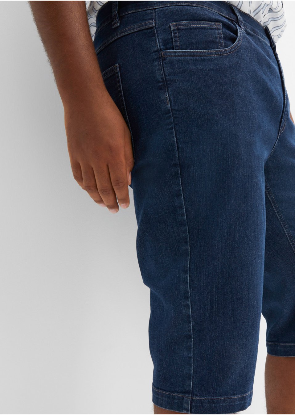 Lot de 2 bermudas longs en jean extensible, Regular Fit