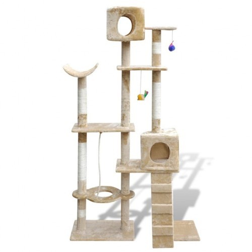 Poste arranhador bege para gatos