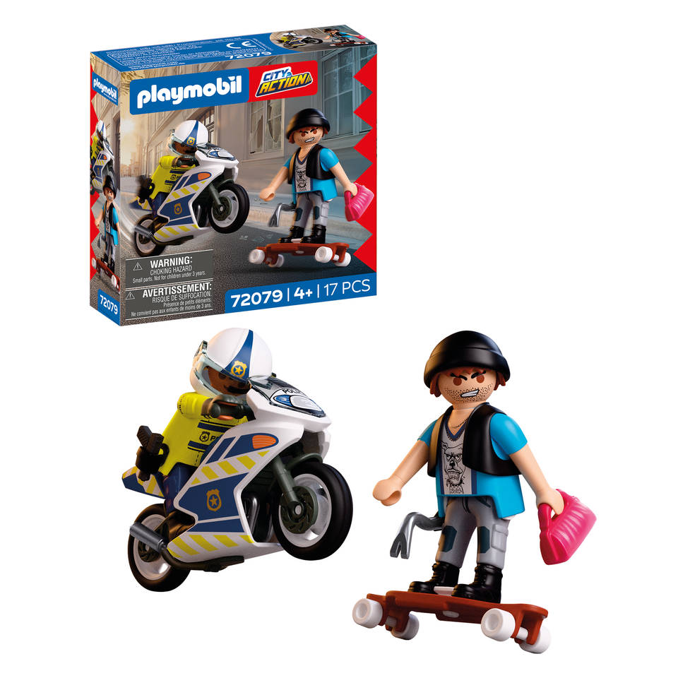 PLAYMOBIL City Action achtervolging met motorfiets 72079