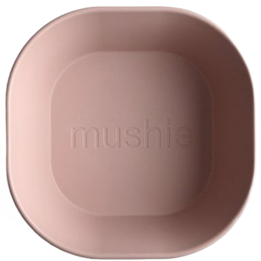 Mushie kinderkommen vierkant - blush - 2st