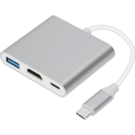 USB-C hub - sølv