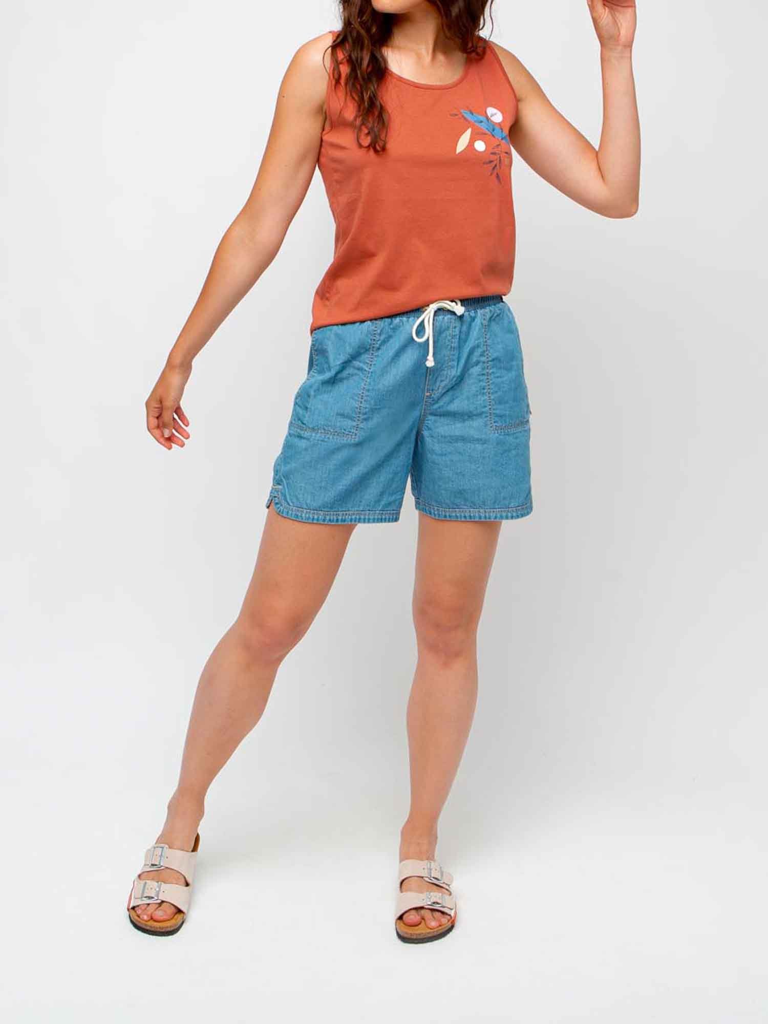 Débardeur Femme Coton Biologique Orange