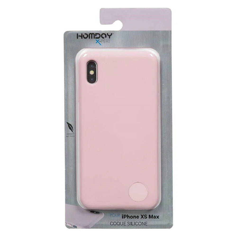 Coque Soft touch rose silicone pour Iphone XS Max