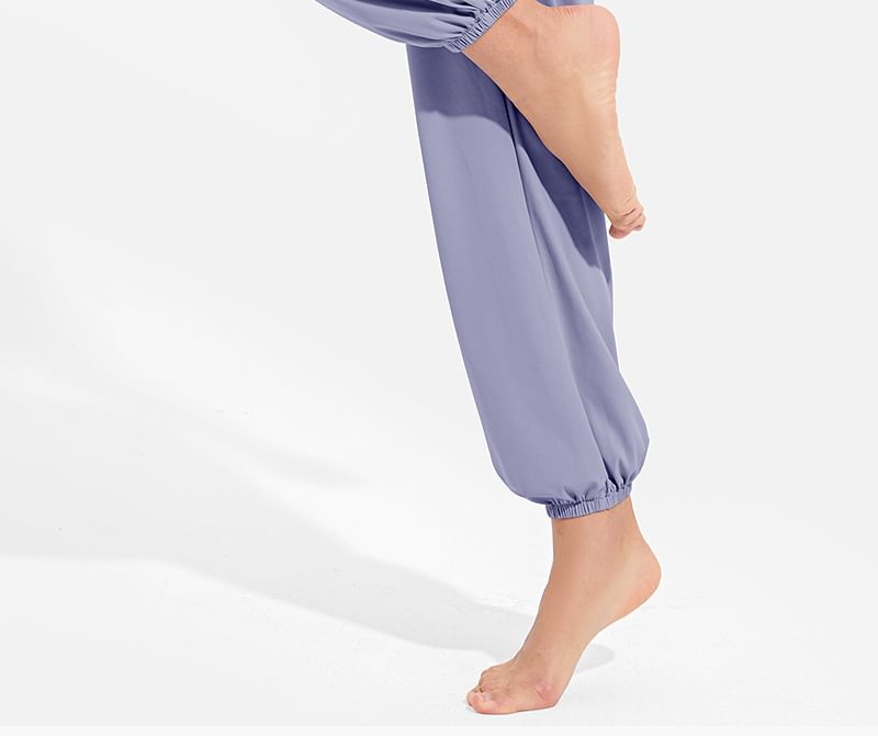 Bolgivy - Effen baggy joggingbroek met trekkoord in de taille