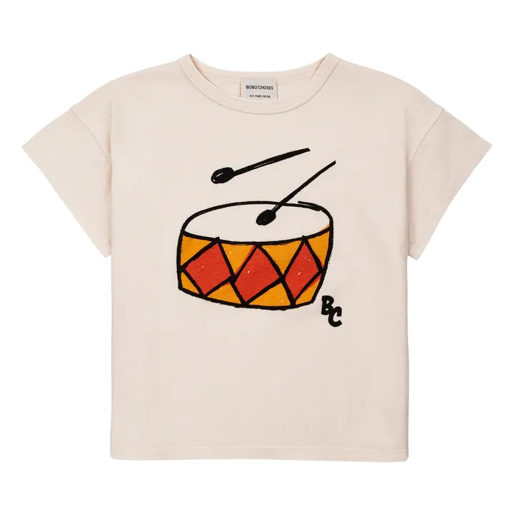 Bobo Choses T-Shirt Coton Bio Tambour | Beige
