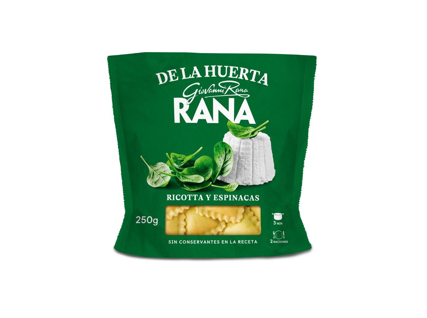 TORTELLINI COM RICOTA E ESPINAFRES FRESCOS RANA 250G