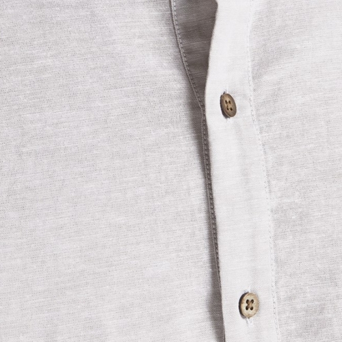 Jack & Jones - 12196822 JPRBLASUMMER HALF PLACKET SHIRT L/S SN CROCKERY Beige