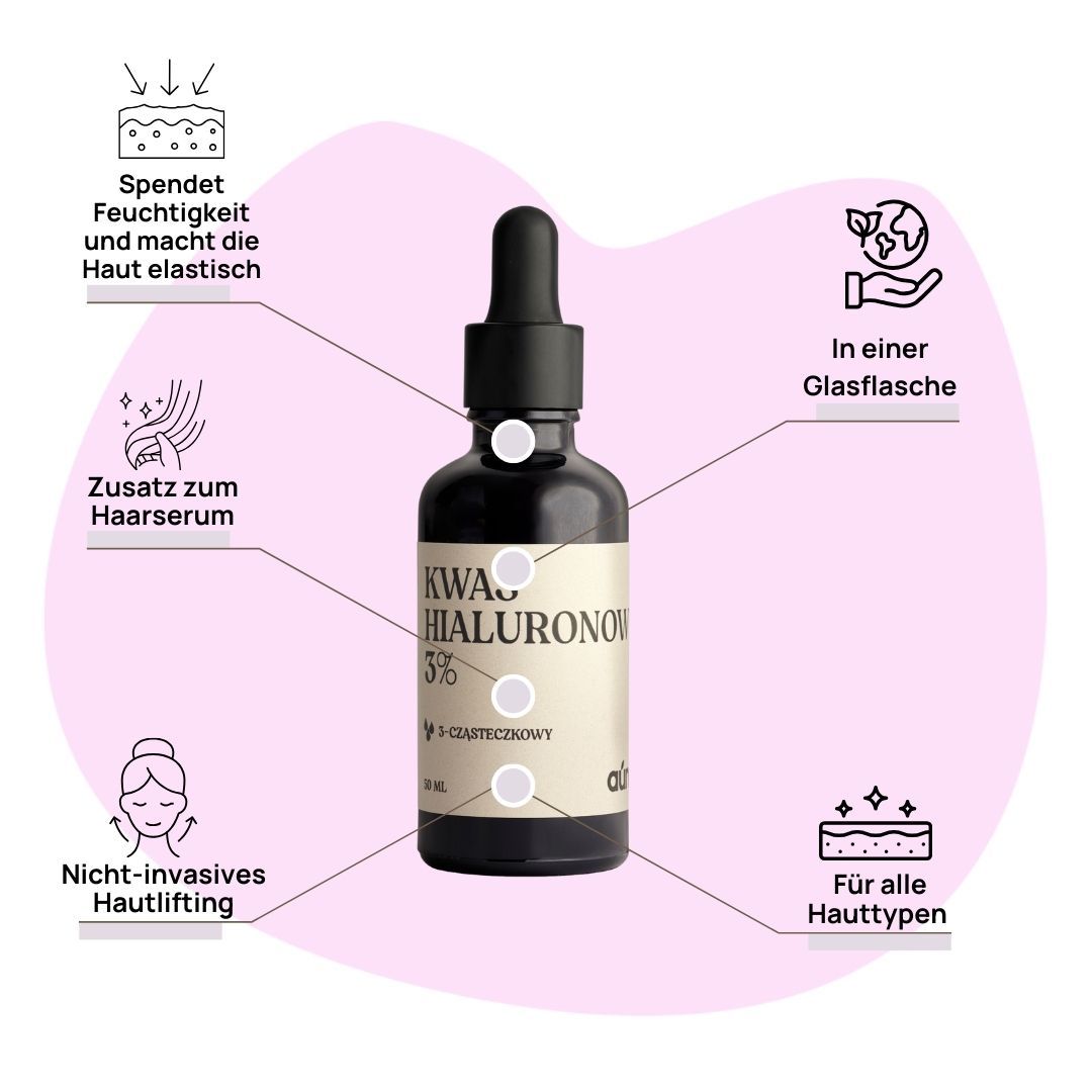 Auna Vegan Hyaluronsäure-Gel 3% dreifachmolekular