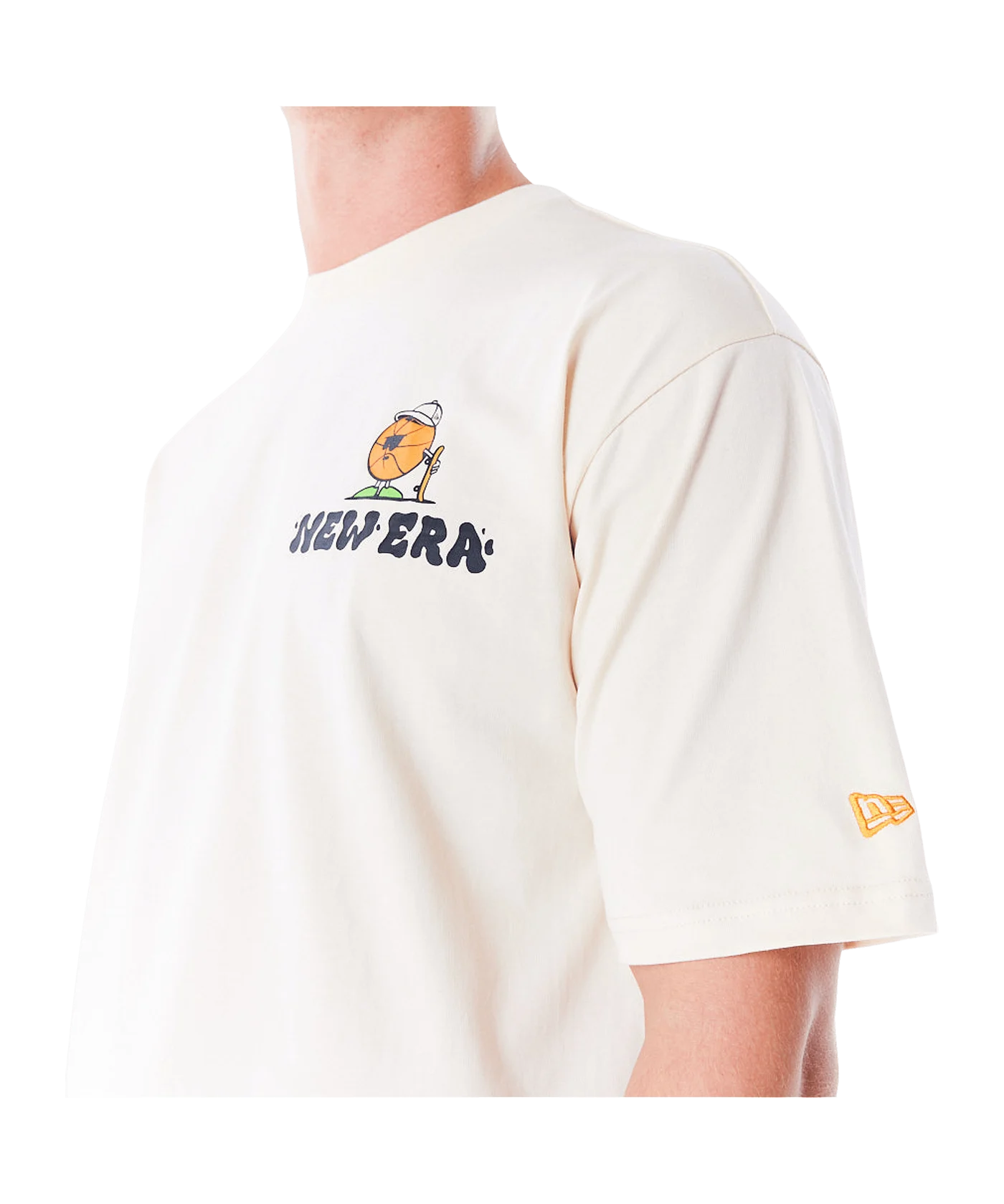 New Era Ne Los Angeles City Graphic Oversized T-Shirt Beige