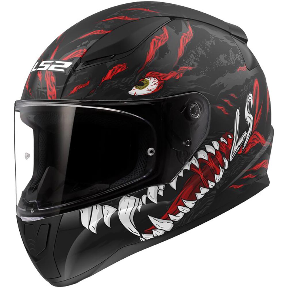 LS2 - Casque FF353 Rapid II Kaiju Noir / Rouge / Blanc / Mat