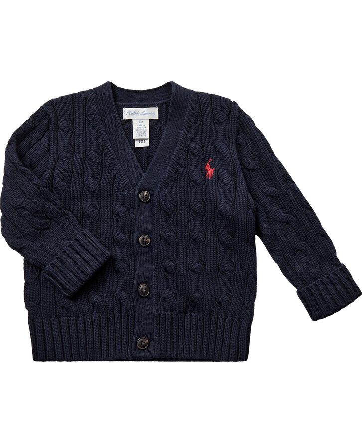 Polo Ralph Lauren 20/2 COTTON-CABLE CARDI-TP-SWT Rl navy/c3807