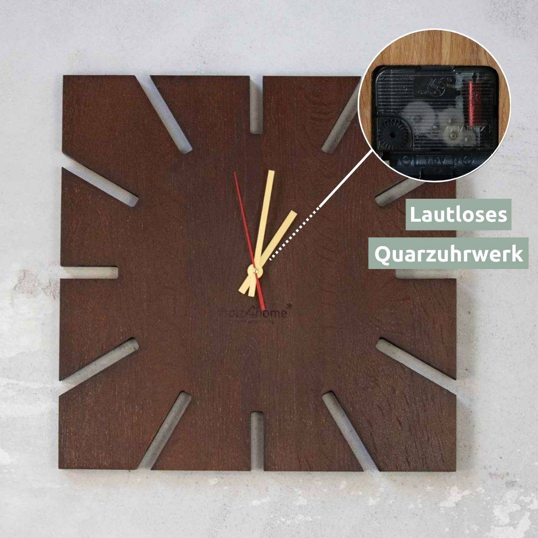 holz4home® Wanduhr „Sunshine XL“ aus Eichenholz
