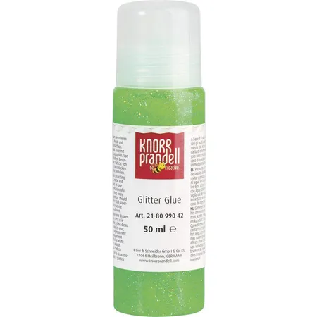 Knorr Prandell Glitterfarbe Glitter Glue neongrün, 50ml