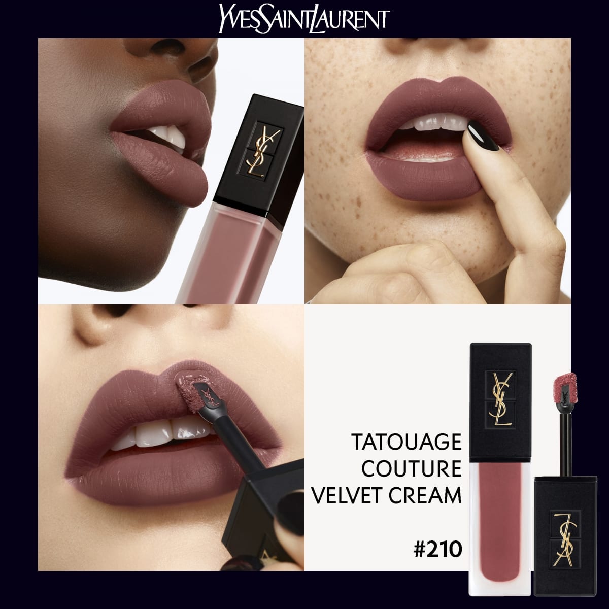 YVES SAINT LAURENT Tatouage Couture Velvet Cream Rouge à Lèvres Mat Effet Velours Longue Tenue