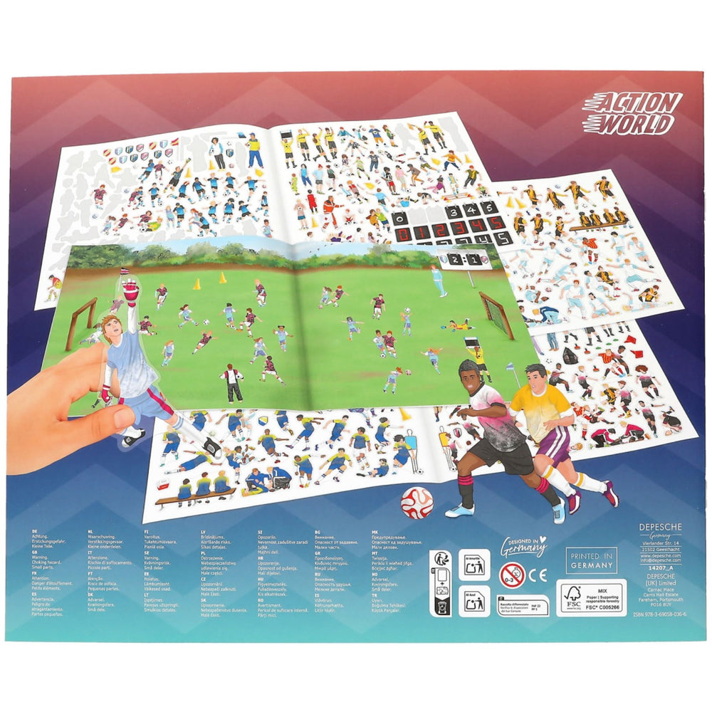 Køb TRENDS by Depesche Create Your Football Game Klistermærkebog
