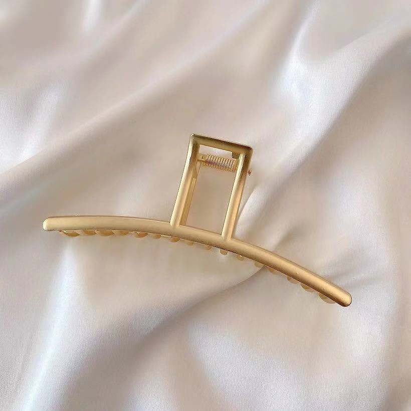 (11.5cm) Haarspange Klammer Metall Krallen Clip Haarschmuck  - Gold