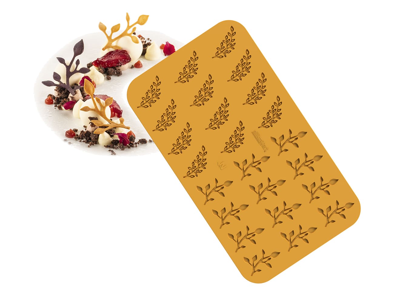 Moule silicone Naturae - 24 branches Eden - 47 x 27 cm - Silikomart