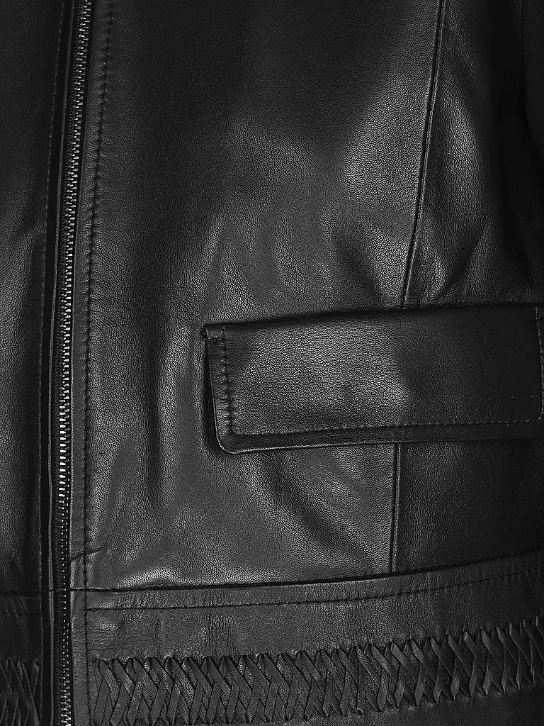 MARC CAIN Lederjacke schwarz