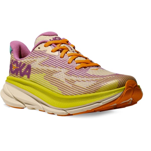 Chaussure running HOKA ONE ONE CLIFTON 9 YOUTH FUCHSIA / VANILLA