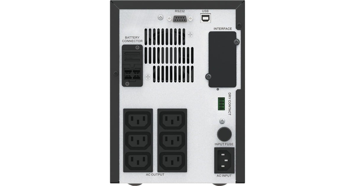 APCEasy-UPS SMV 1000VA, 230V, AVR, IEC ups  (Zwart, 6x C13, SMV1000CAI)