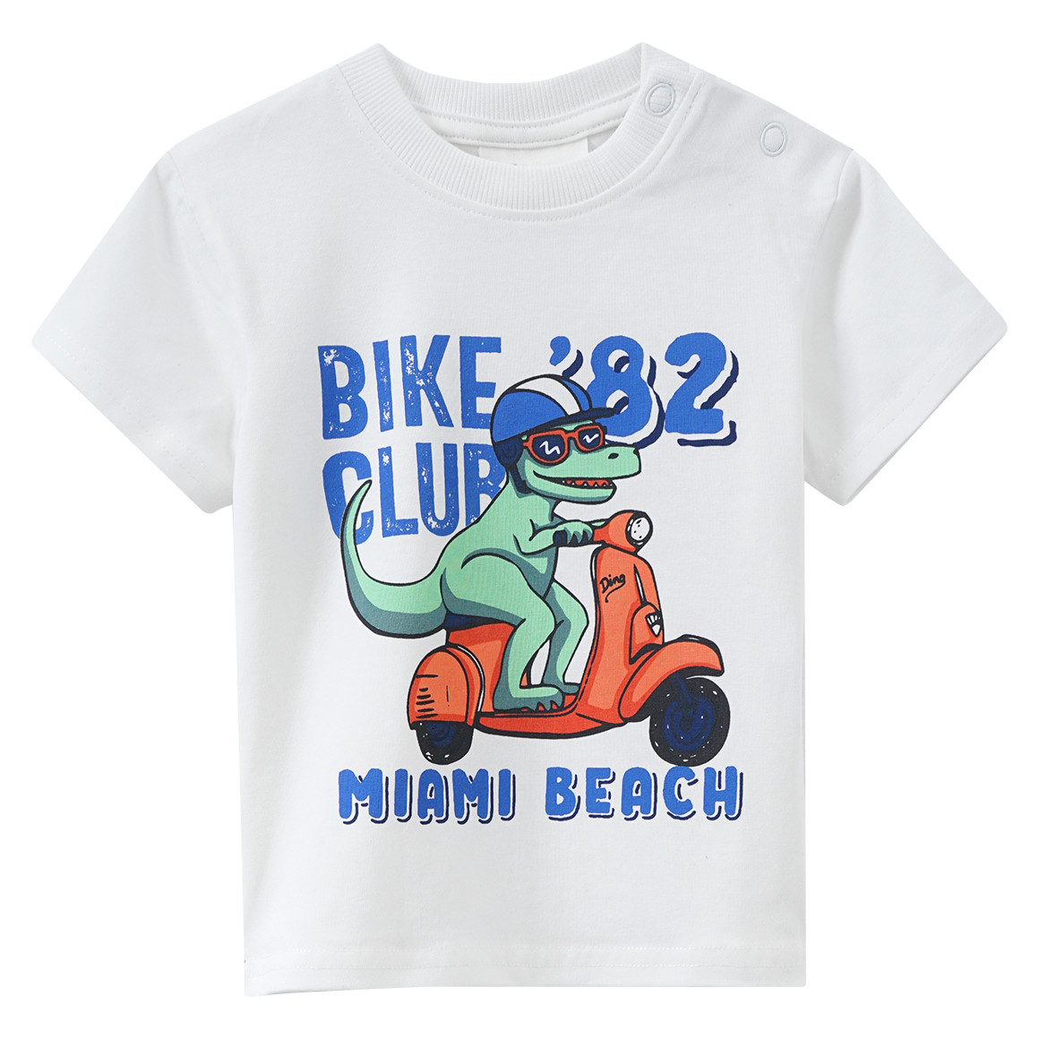 Famy 3 Baby T-Shirts in verschiedenen Dessins weiss / blau / orange