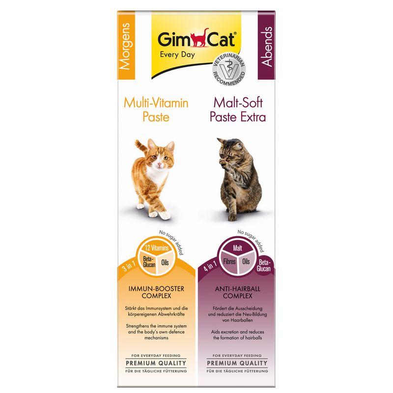 Lot 2 saveurs de pâtes GimCat Multi & Malt 2 x 50 g