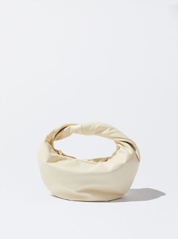 Mini Bolsa Fruncidos - Crudo