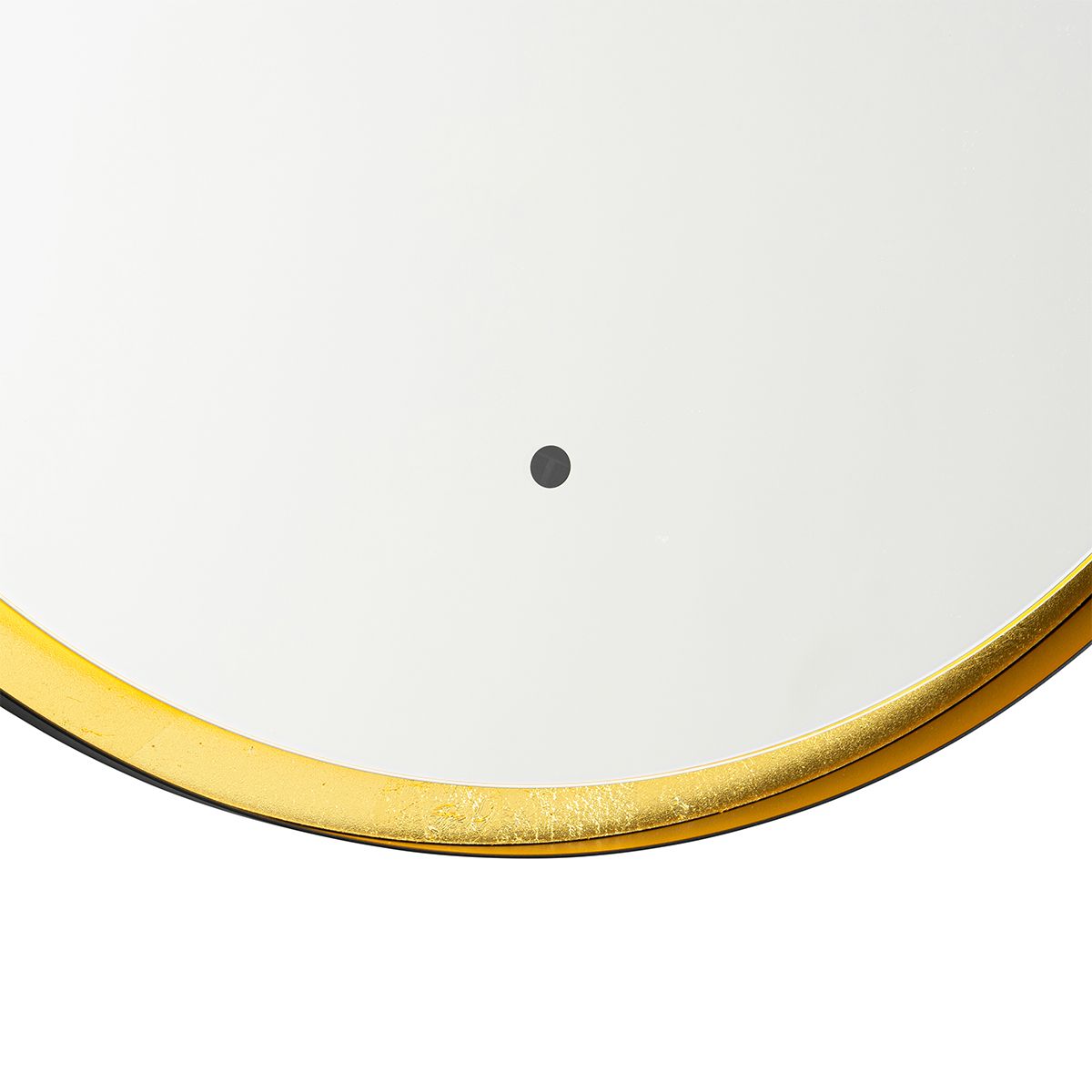 Badkamerspiegel zwart met goud incl. LED en touch dimmer - Pim