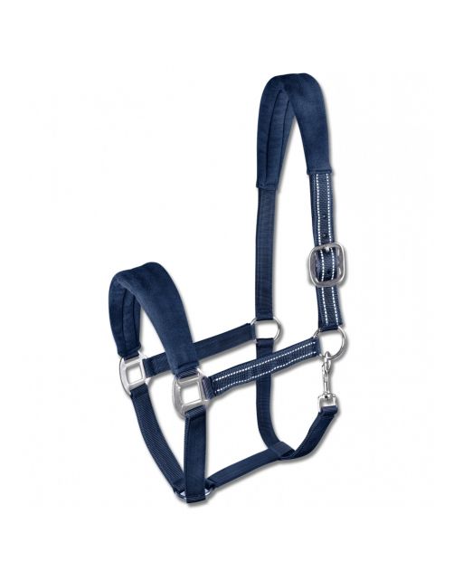 Waldhausen Halster Alcantara Donkerblauw - Paardenhalster