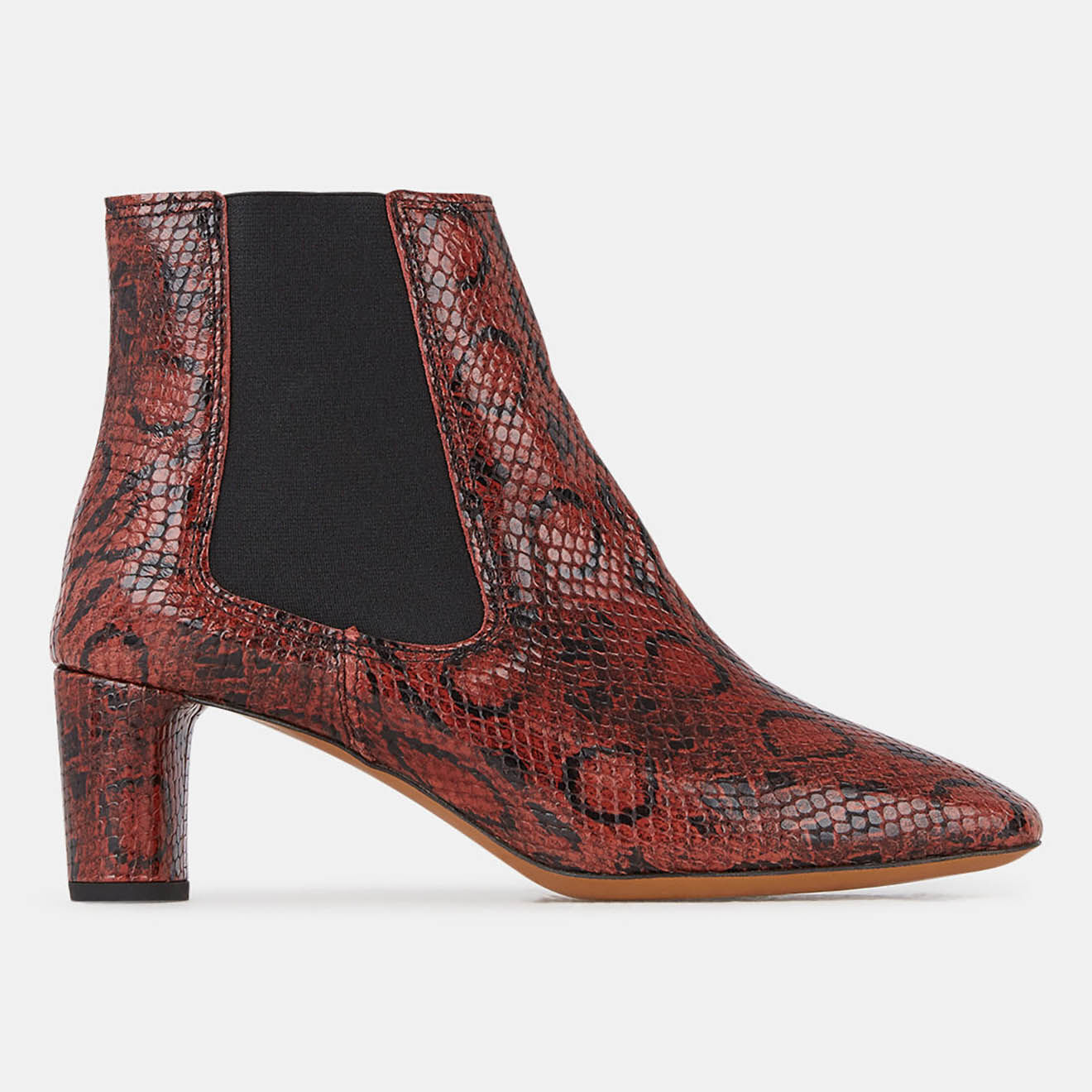 Anonymous Copenhagen Bottines en Cuir Dreami Snake noisette - Talon 6 cm
