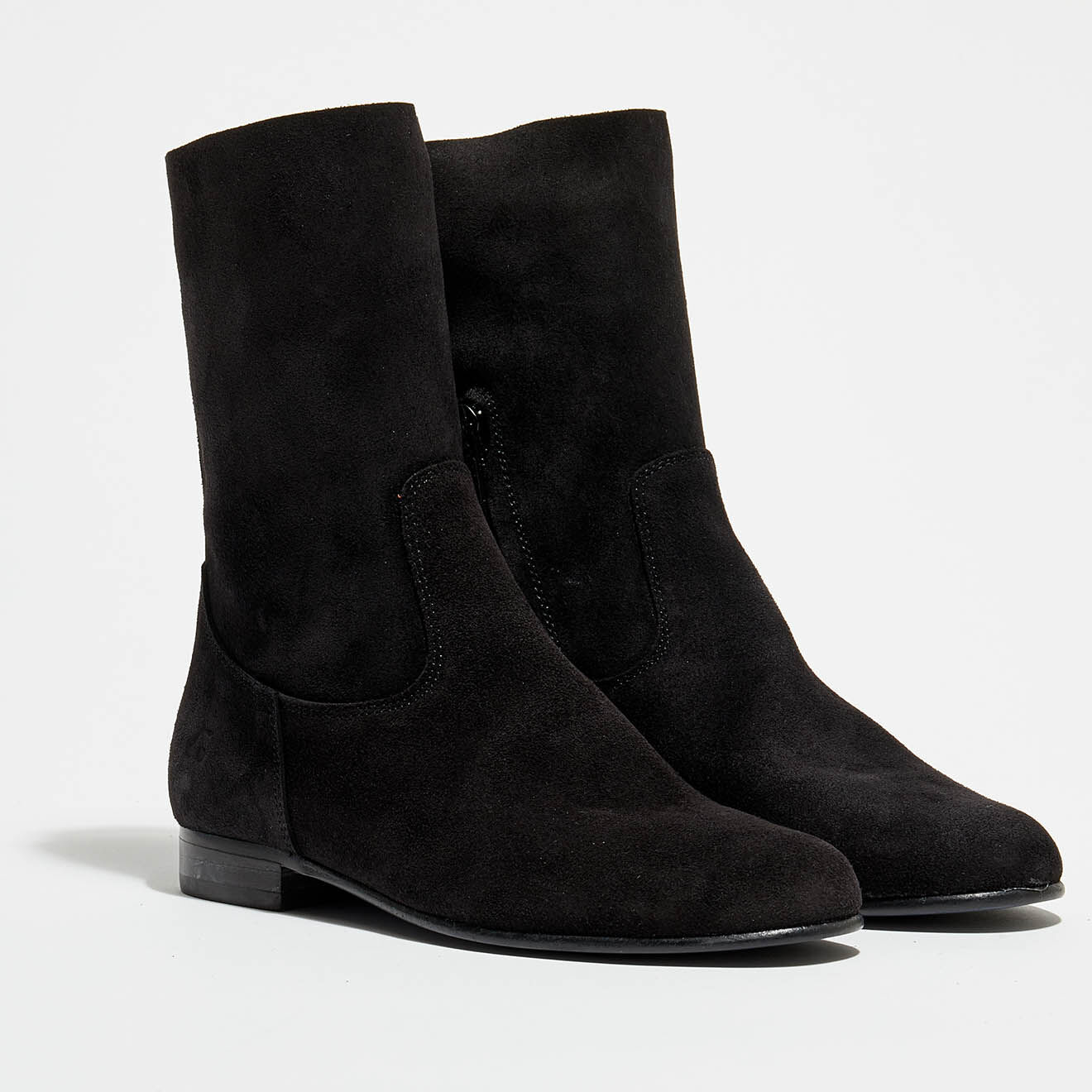 Bonpoint Boots Paris en Velours de cuir noires